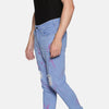 Impackt Light Washed Skinny Fit Printed Jeans for Men