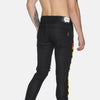 Fashion Black jeans with yellow print
